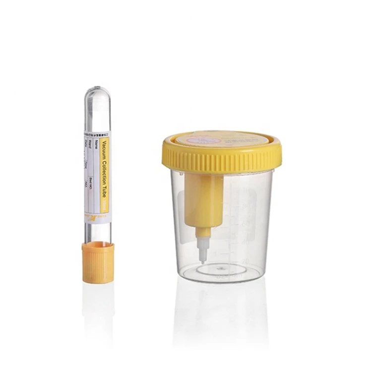 Kertakäyttöinen steriili tyhjiövirtsasäiliö 60 ml 90 ml 120 ml virtsanäytekuppi